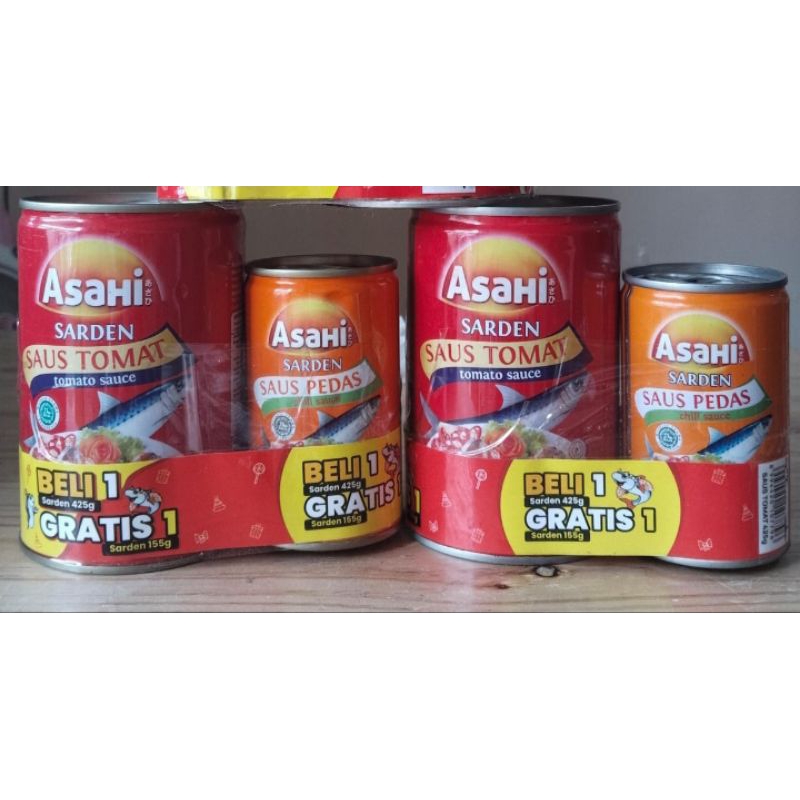 

Asahi Sarden Belson 425g dan Tomato Sauce Gratis 155g