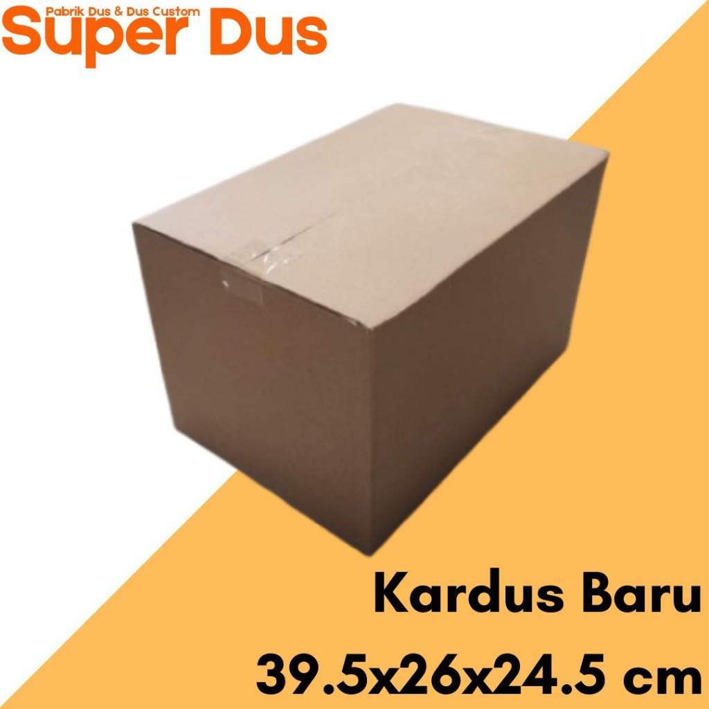 

Kardus Packing/Box Aqua/Dus Sembako/Box polos murah Uk. 39.5x26x24.5 cm/B-flute/Single wall/1 lapis