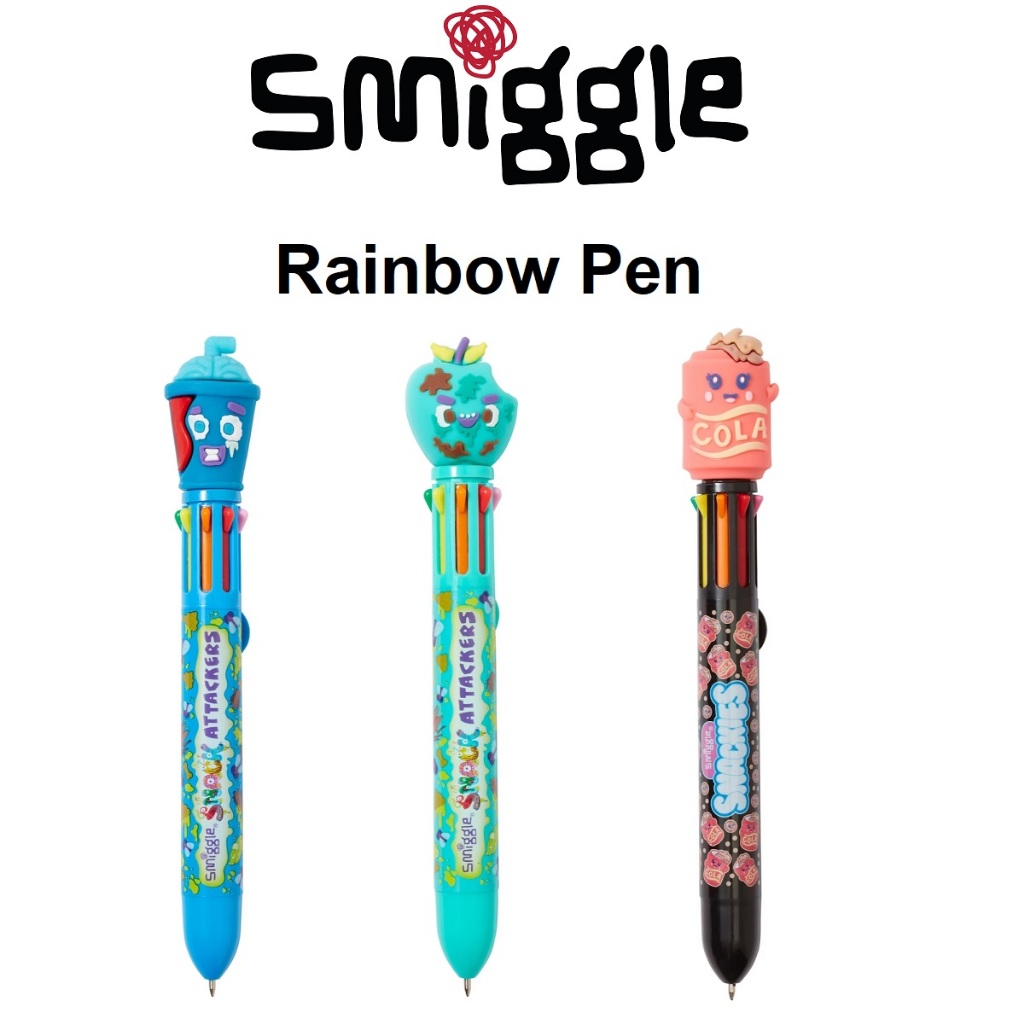 

Ori Smiggle Rainbow Pen Pulpen Pelangi 8 warna pena