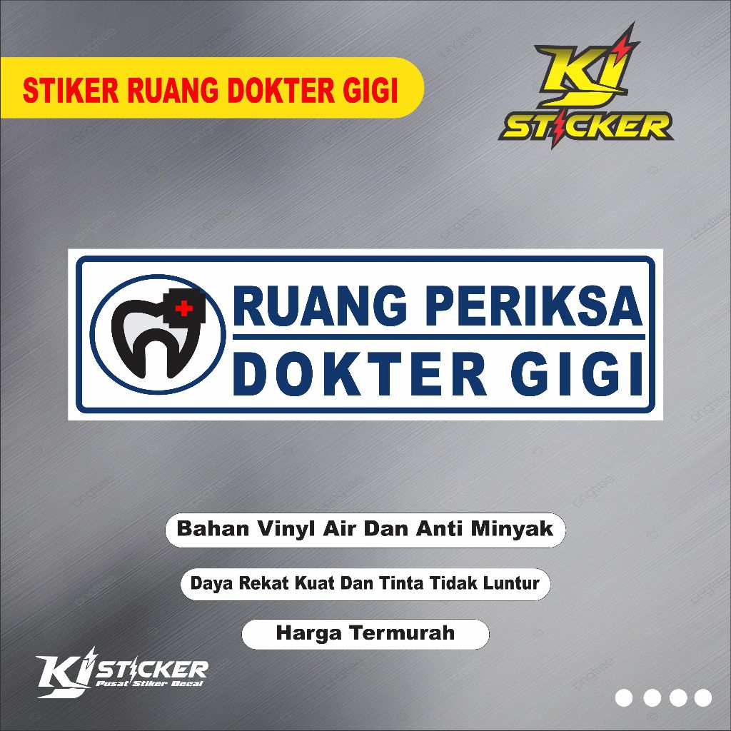 KJ STIKER Promo Stiker Ruang Dokter Gigi / Stiker Poli Gigi / Stiker Ruang Periksa Dokter Gigi / Rum