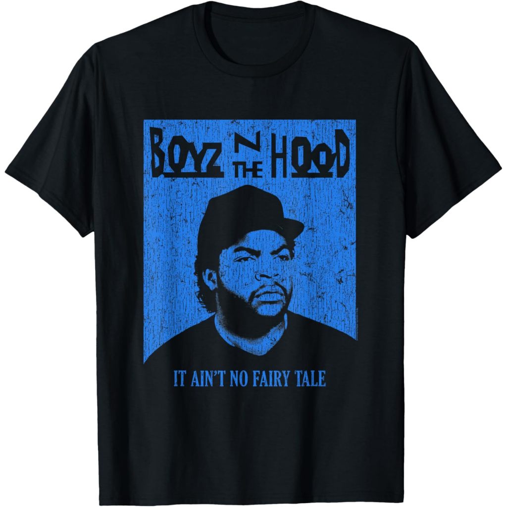 Baju Kaos Band Boyz n the Hood Doughboy Blue Rectangle T-Shirt Cotton Combed 24s: Nyaman, Stylish, d