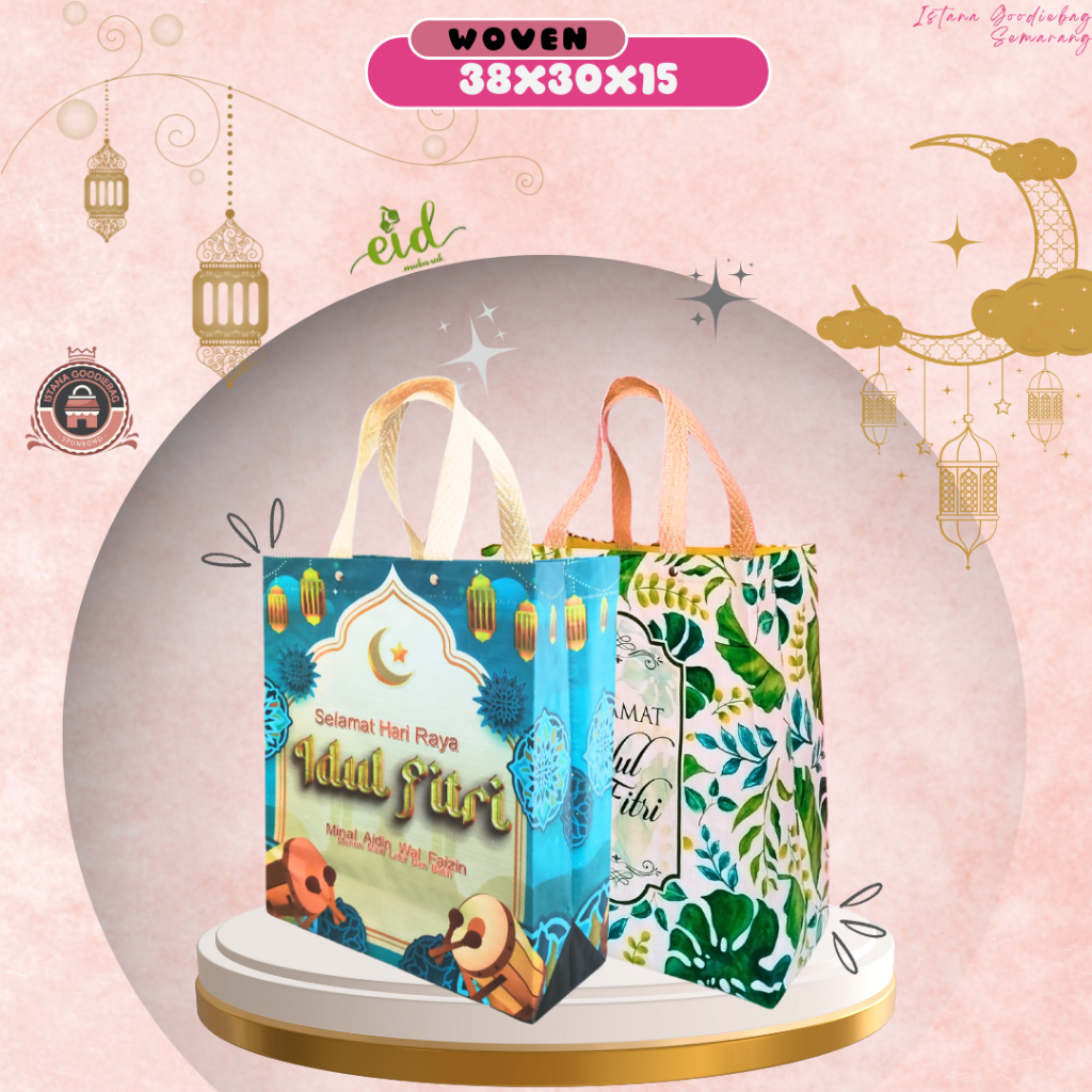 

TAS LEBARAN TEBAL | HAMPERS KUE KERING | TAS PARSEL 37X30X15