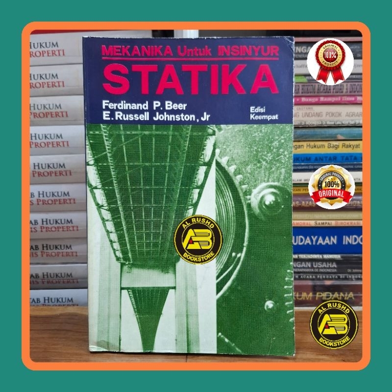 Buku (ORI 100%) Mekanika untuk Insinyur (Statika) Ferdinand P Beer / E Russell Johnston (Erlangga)