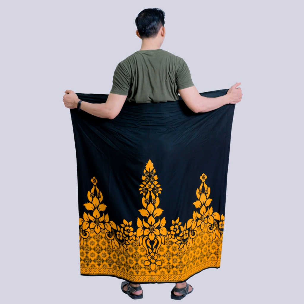 Sarung Batik Katun Premium Pekalongan Terbaru Hitam Putih - SBK011