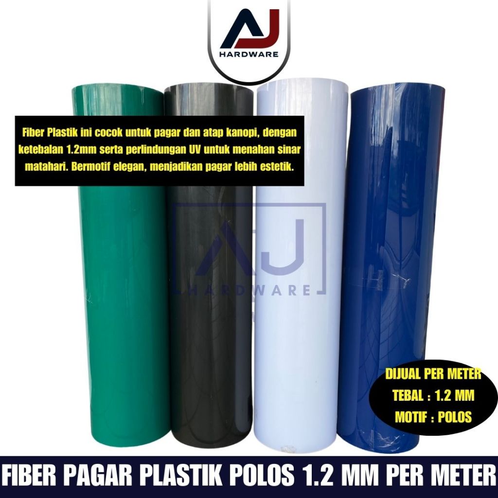 Penutup Pagar Rumah Fiber Polos Plastik Penutup Serbaguna Tebal 1.2 MM Lebar/Tinggi 1 Meter Dijual P
