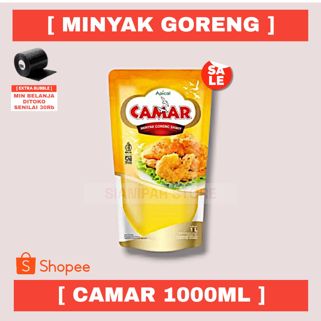 

CAMAR Minyak Goreng Refill Pouch 1L - 1000ml [ Gratis Pengemasan Dengan Bubble Wrap ]