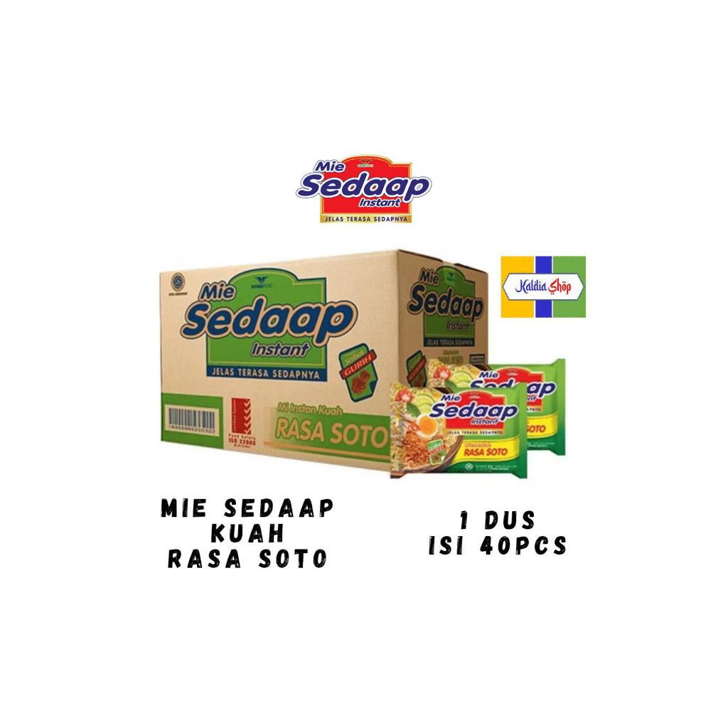 

Mie Sedaap Kuah Instant Rasa Soto 1 Dus