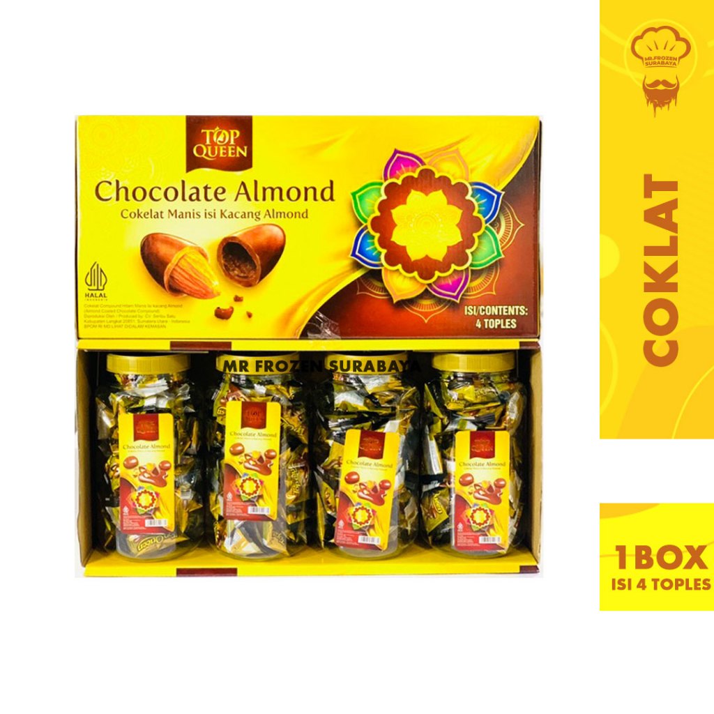 

[PO READY 19 03] Top Queen Chocolate Almond Coklat Almond Hampers Lebaran Gift Hantaran