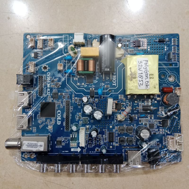 POLYTRON PLD32V1853 DIGITAL TV / MB / MAINBOARD / MOTHERBOARD / MENBOARD / MOBO / BOARD / MESIN TV D