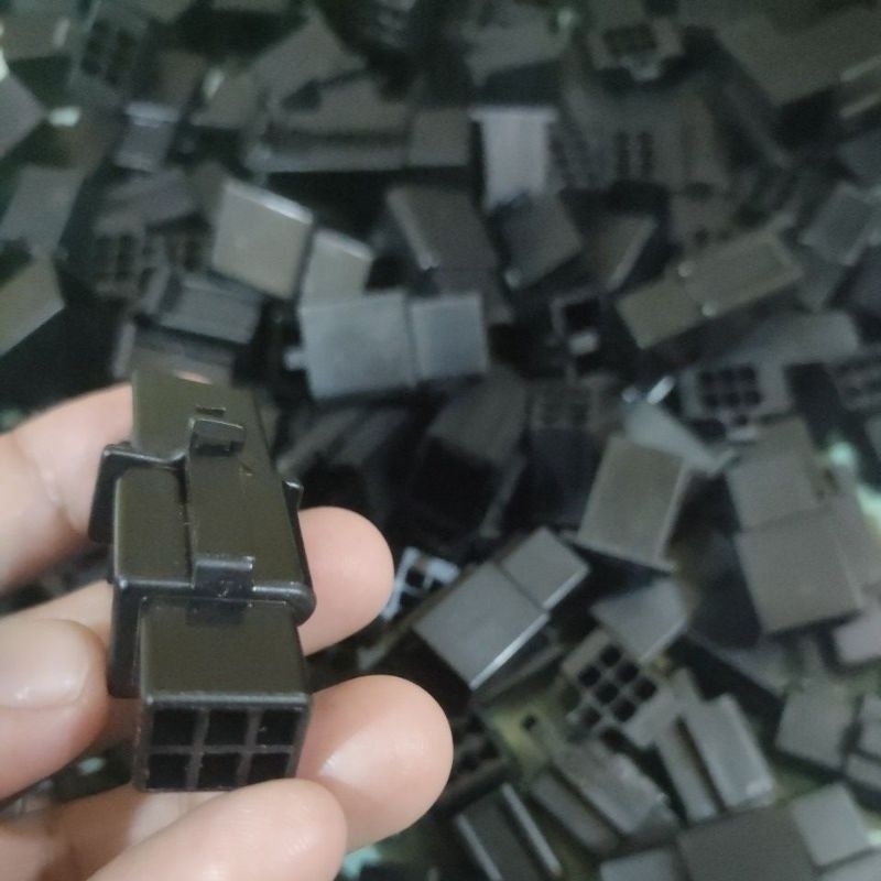 SOKET 6 pin mini male female sepasang 1set(jantan betina)