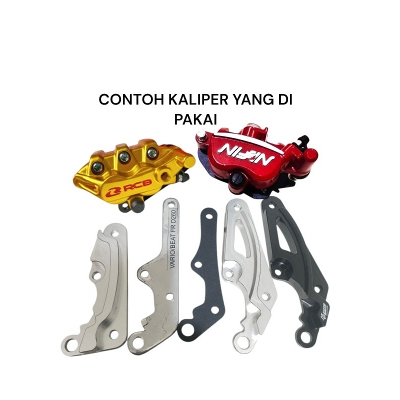 breket kaliper rcb s1 samuray disc 260mm 220mm beat vario scoopy breket disc 220mm 260mm beat vario 