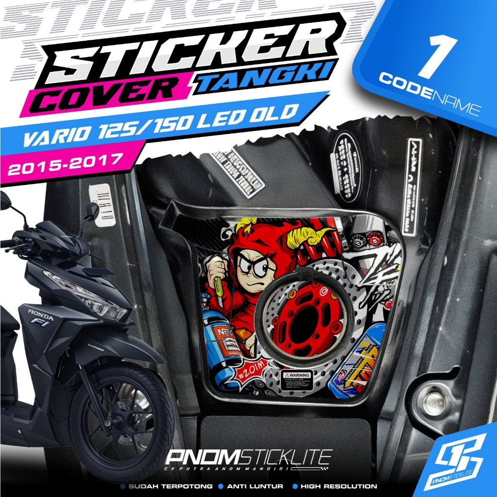 STRIPING COVER TANGKI VARIO LED OLD 125/150 2015 - 2017 VARIO LED OLD