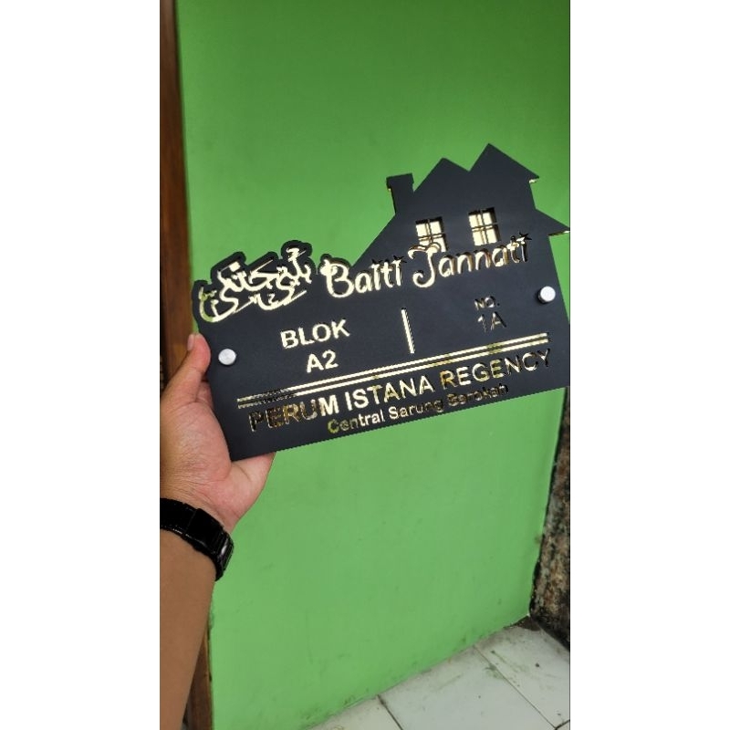 Cutting Laser Akrilik Nomer Rumah Ukuran bisa Request