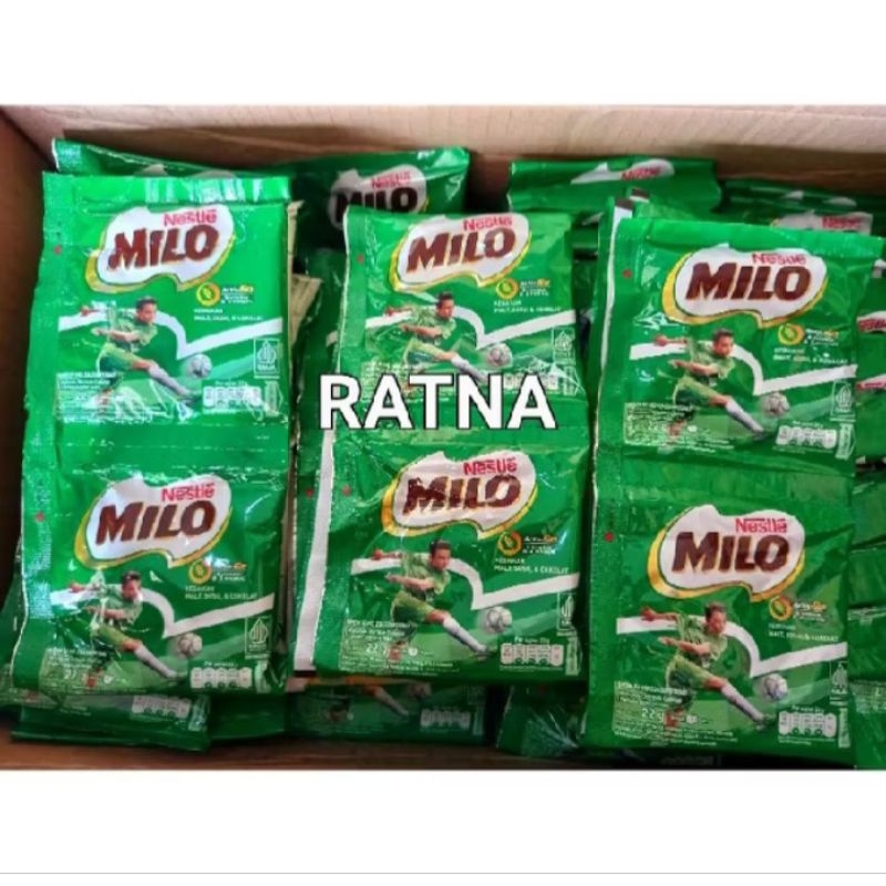 

MILO 22 Gram SUSU COKELAT NESTLE ( MINUMAN SERBUK MALT dan COKELAT) 1 Renteng isi 10 Sachet