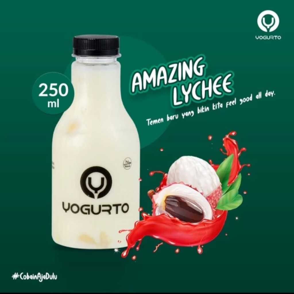 

Yogurto Amazing Lychee Leci Minuman Kesehatan Kulit Pencernaan Smoothie Buah Leci ALAMI BPOM HALAL