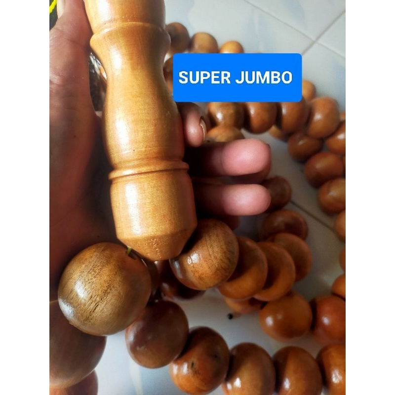 tasbih kayu ukuran jumbo besar/tasbih hiasan dinding /tasbih 99 butir