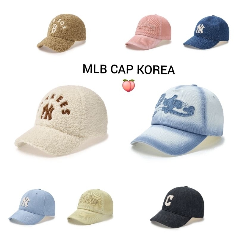 MLB CAP TOPI MLB WASHED STITCH UNSTRUCTURED  DENIM NY YANKEES RED SOX