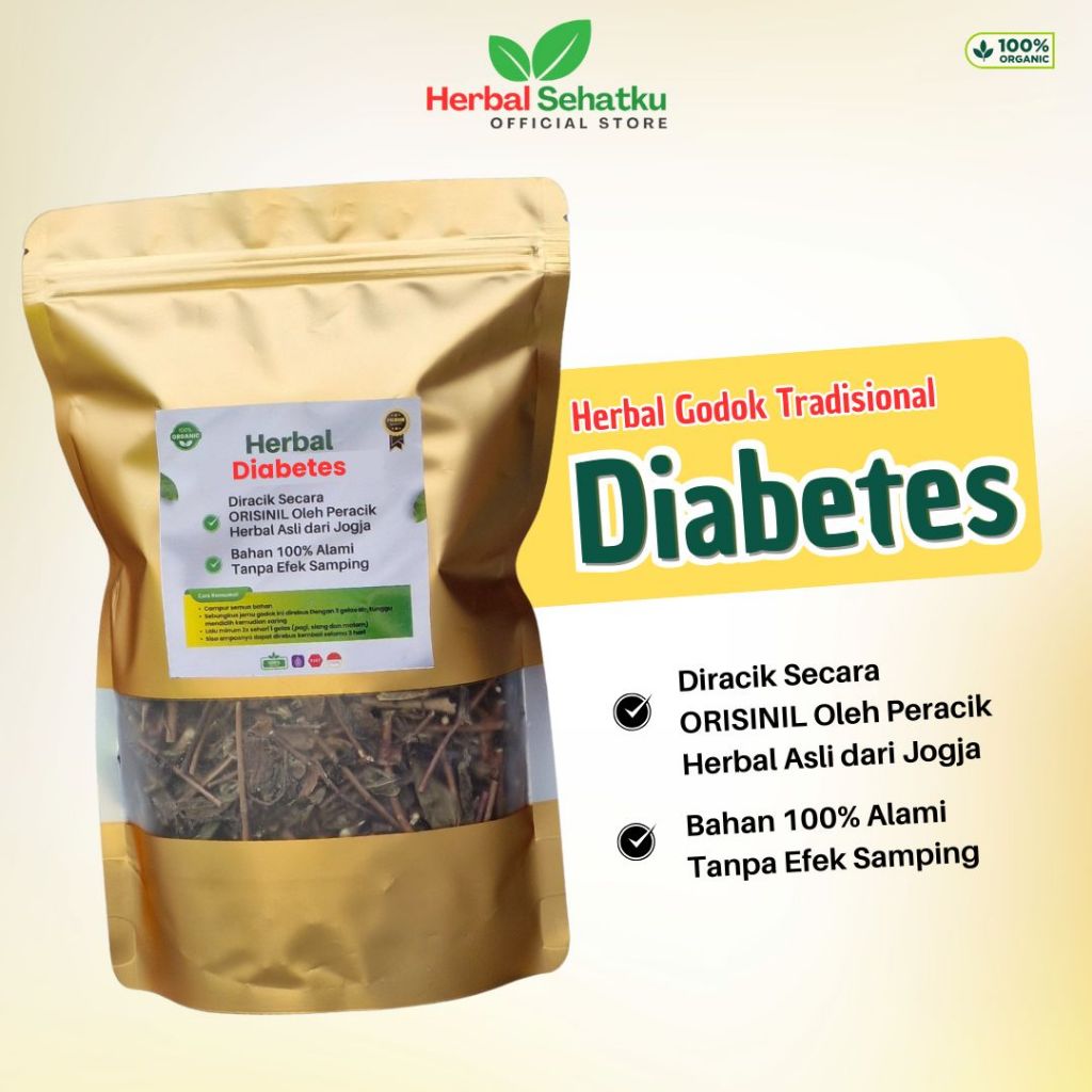 

HERBAL SEHATKU - Jamu Godok Diabetes/Kencing Manis Herbal I Obat Tradisional Herbal Alami, Kering, Melitus, Paling Manjur