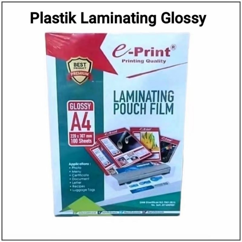 

20 Pcs Plastik Laminating A4 / Folio EPRINT
