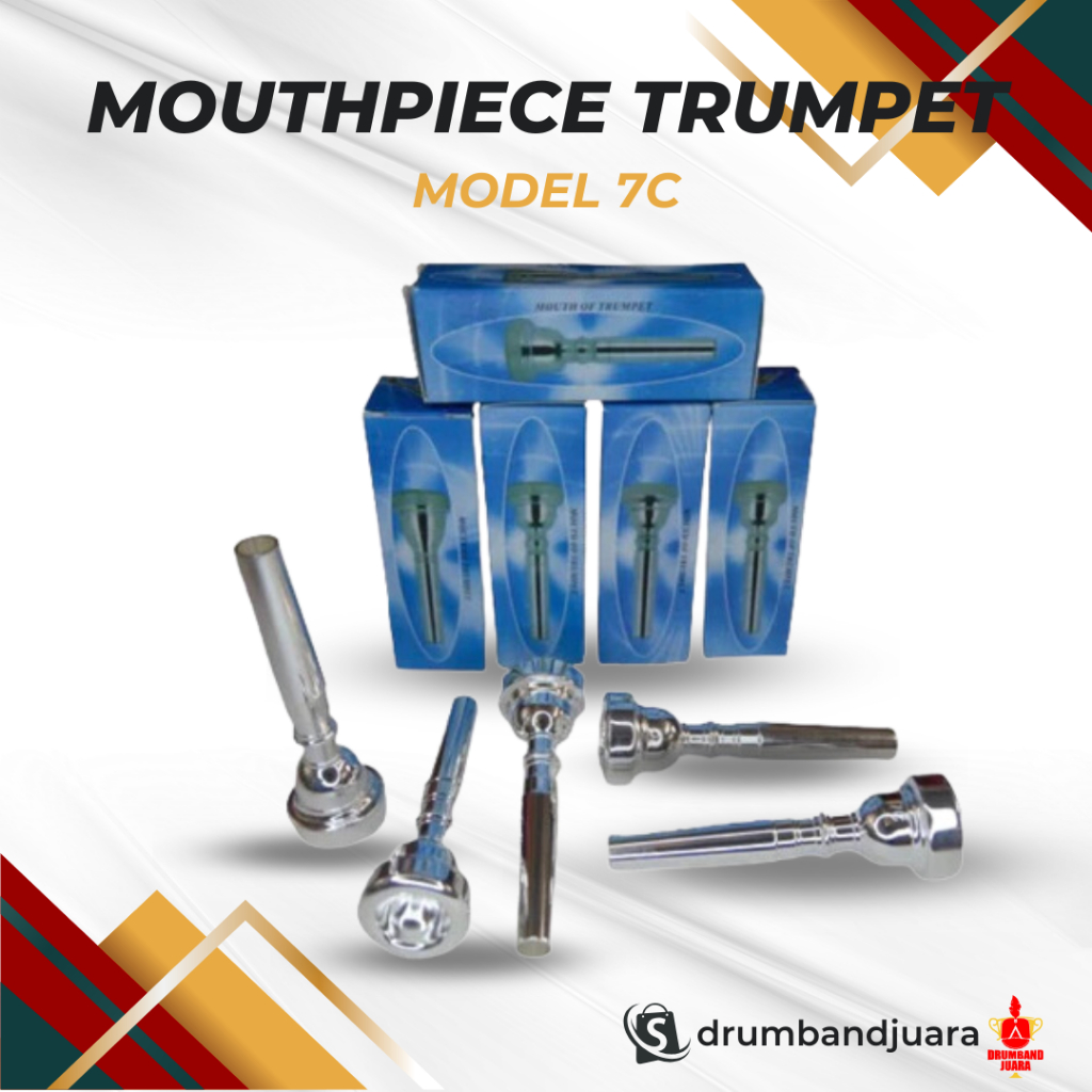 Mouthpiece Trumpet Trompet 7C Silver Peniup Ujung Trompet