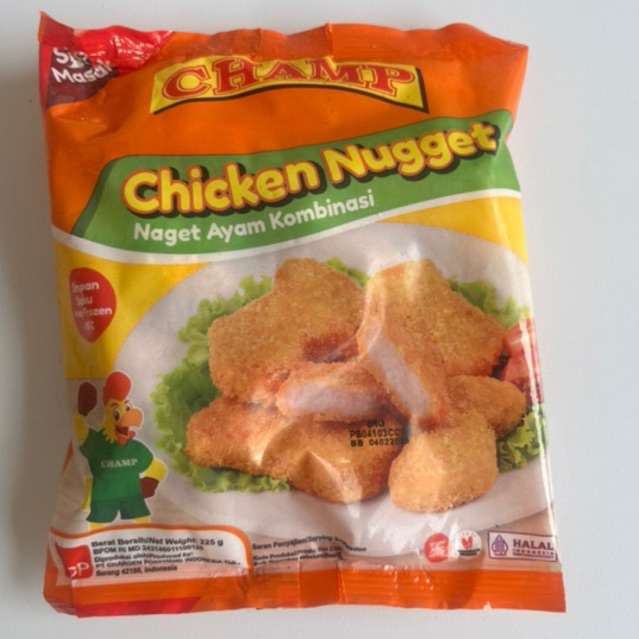 

CHAMP Chicken Nugget/Naget Ayam Kombinasi 225gr