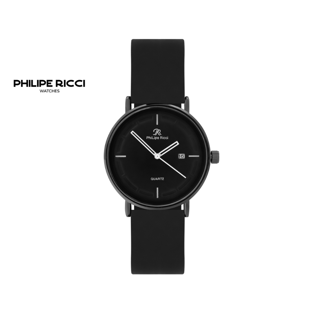 Jam Tangan Unisex Pria Wanita Analog Tali Karet Tipis Simple Tanggal Aktif