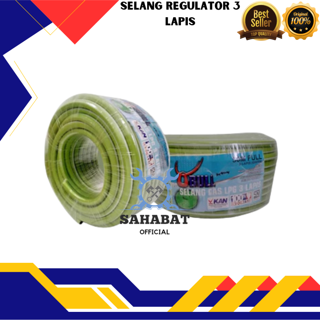 SELANG REGULATOR GAS - SELANG KOMPOR GAS 3 LAPIS - SELANG GAS SNI PERMETER