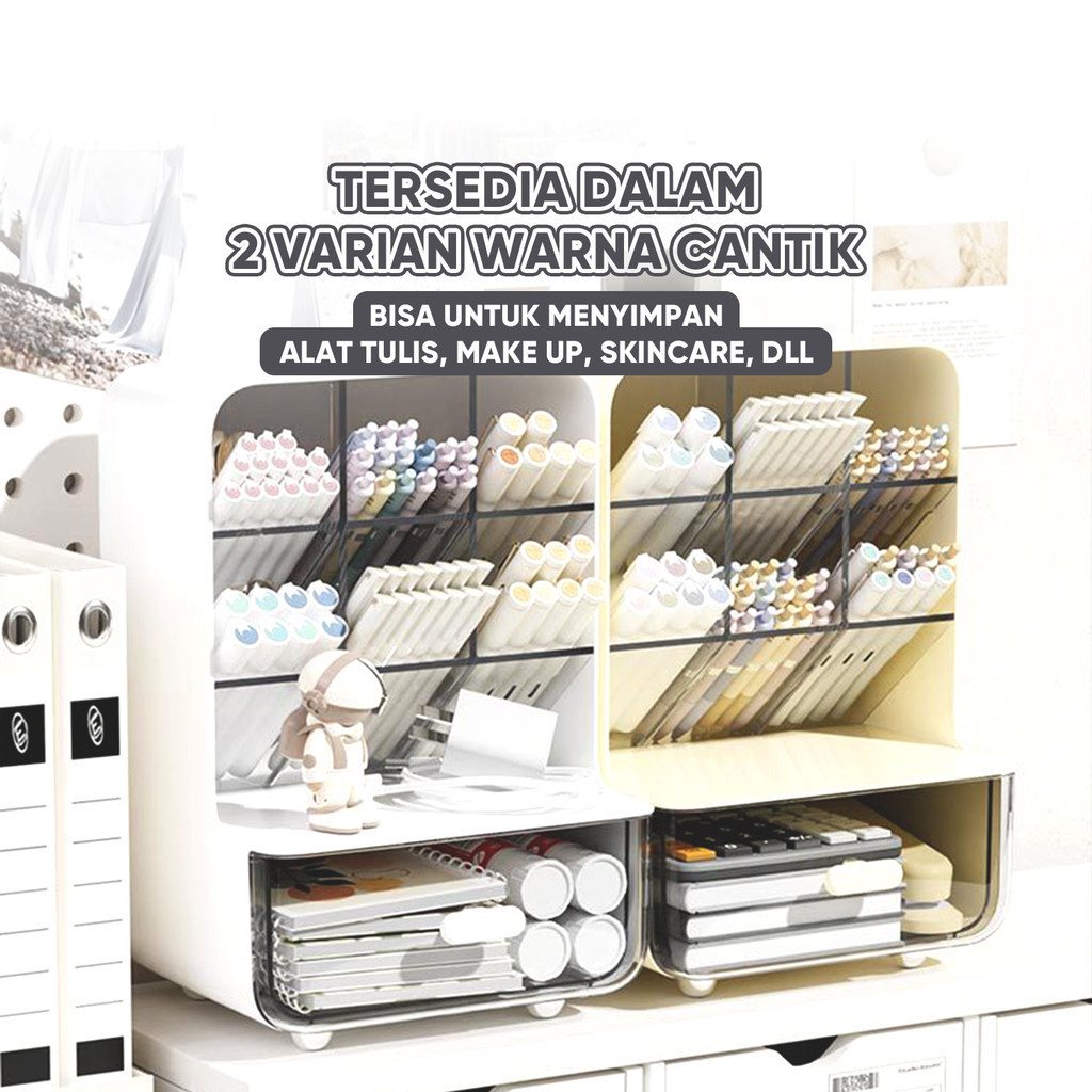 

LAZY BEAR Rak Meja Penyimpanan Alat Tulis C35 Stationery Organizer/Rak Serbaguna