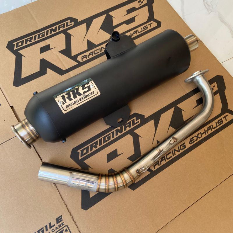 KNALPOT STANDAR RACING ORIGINAL RKS RACING EXHAUST FINISHING COATING Aerox New N Max New PCX 160 Bea