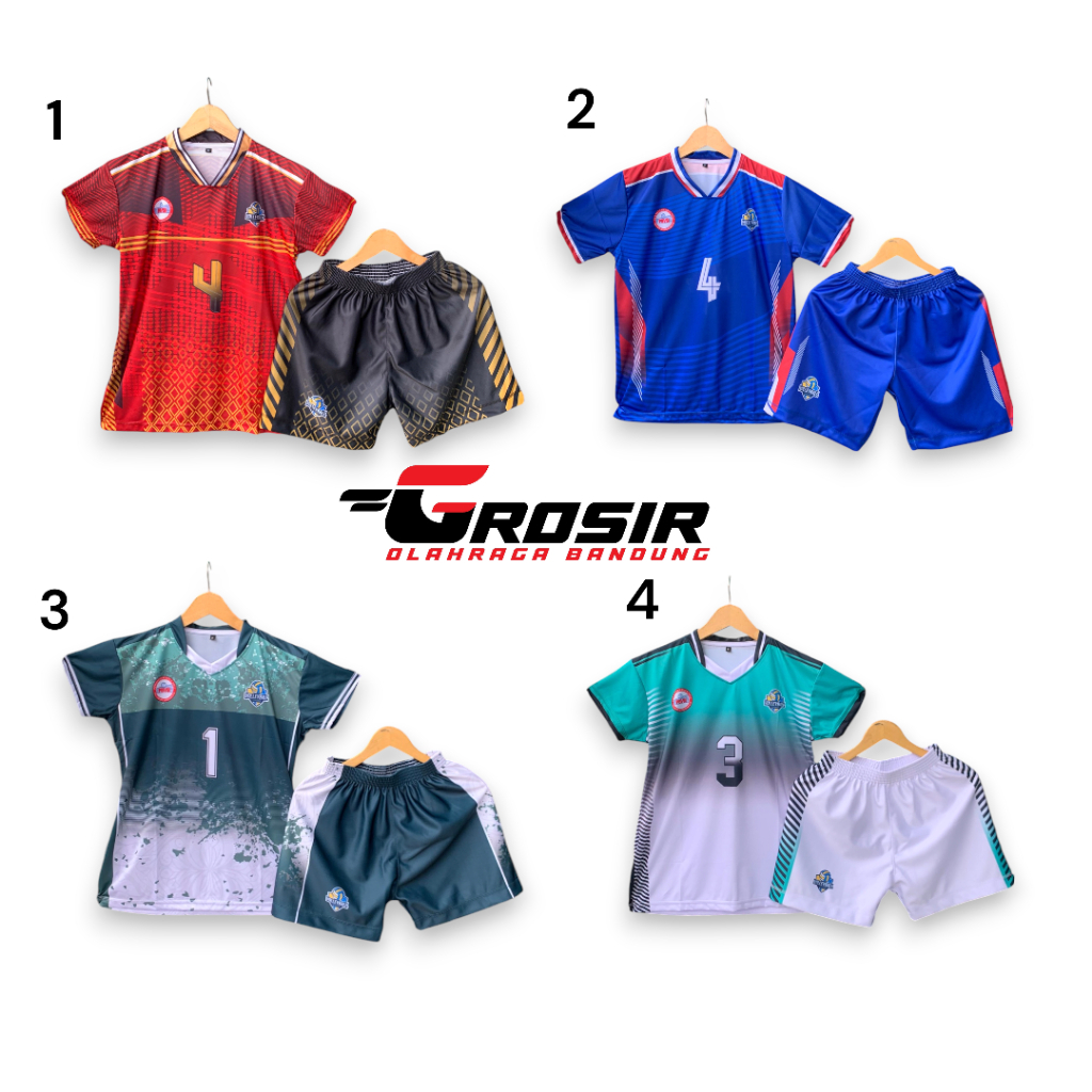 Jersey Voli Cewek Lusinan Full Print