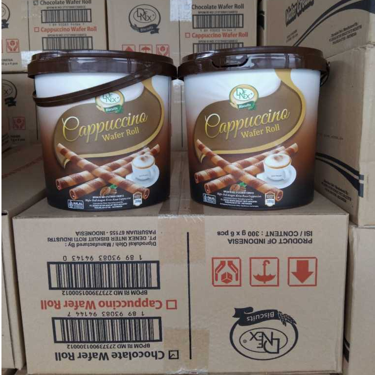 DENEX CAPPUCINO WAFER ROLL | Denex wafer roll timba 1 karton isi 6 | jajan lebaran murah|