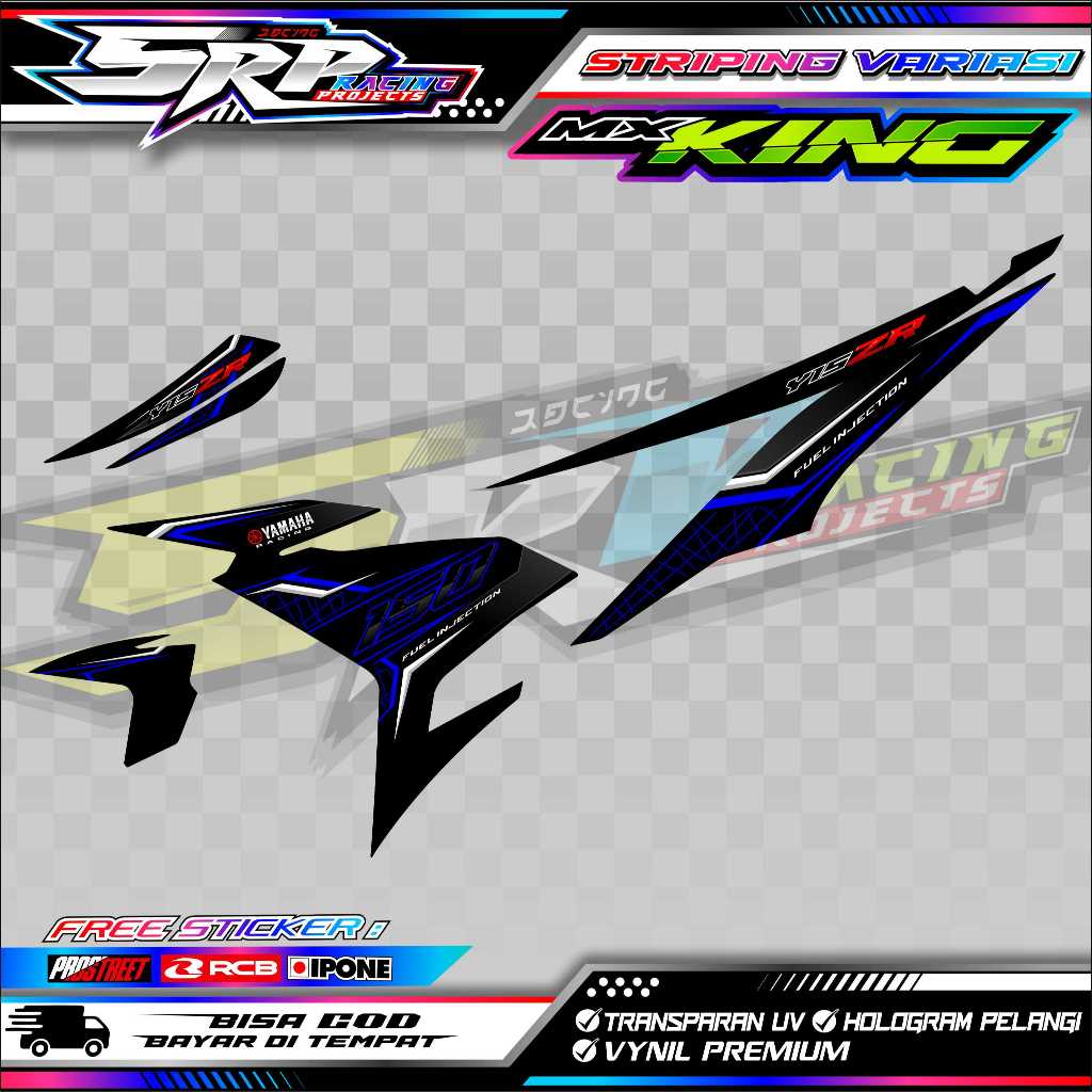 STRIPING VARIASI MOTOR YAMAHA MX KING 150 / STICKER LIST YAMAHA MX KING 150