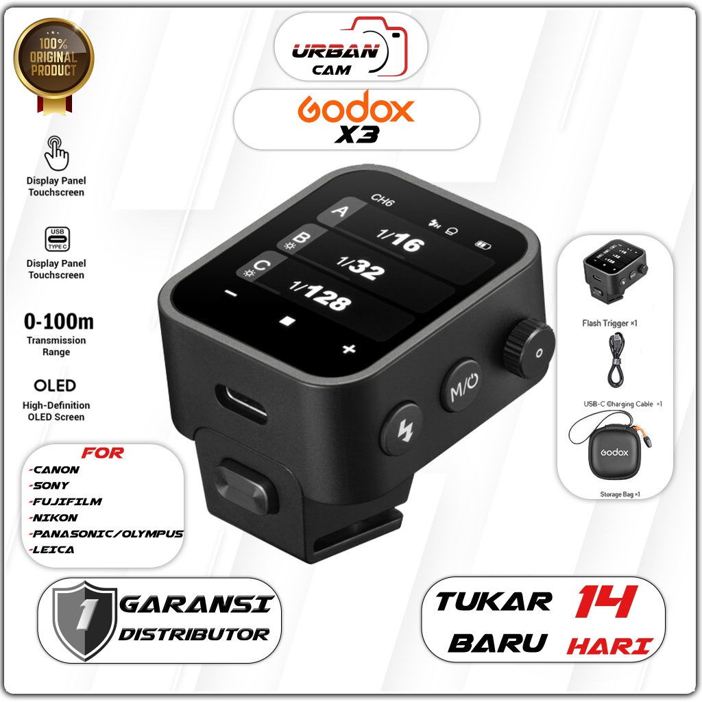 Godox X3 Touchscreen TTL Wireless Flash Trigger / Godox X3 S / Godox X3 F / Godox X3 C / Godox X3 N