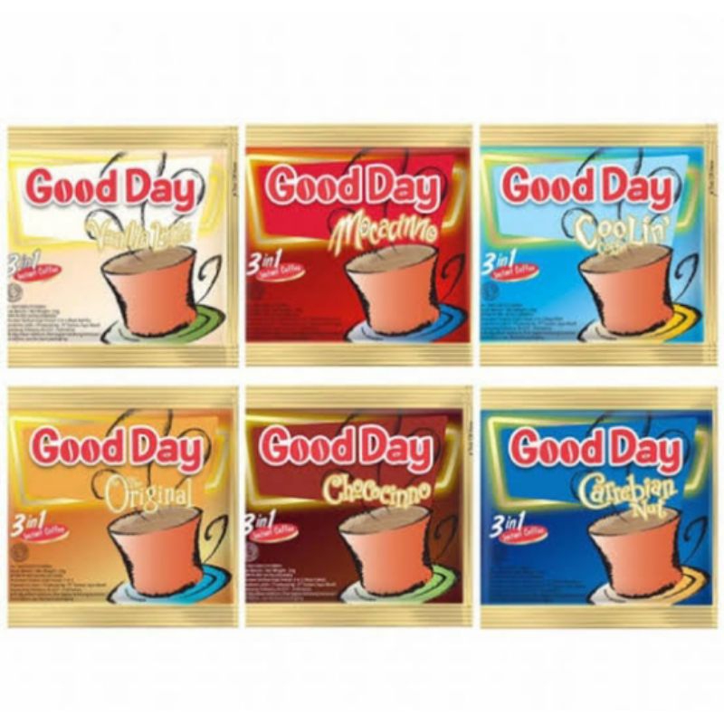 

[NEEDCUAN.ID] GOOD DAY HOT 3IN1 & GOOD DAY DUET INSTANT COFFEE ANEKA RASA 30g 1 RENCENG (ISI 10)