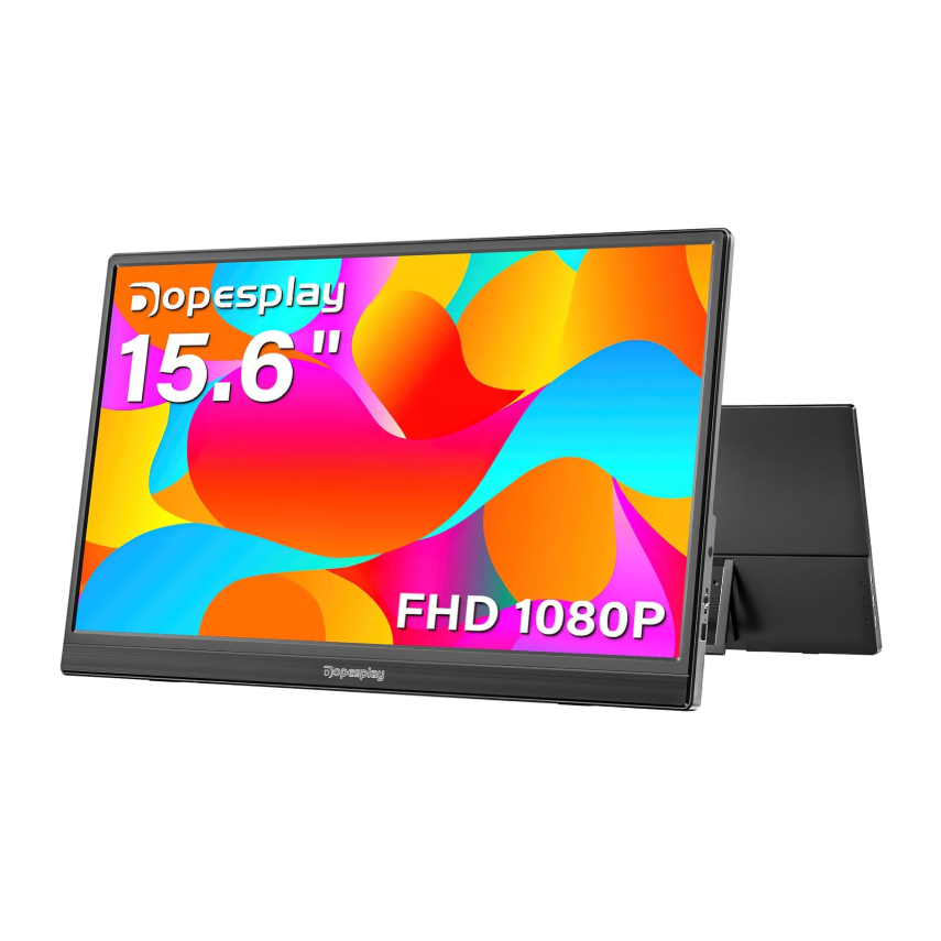 Dopesplay Portable Monitor, 15.6" FHD 1080P Travel Portable Monitor for Laptop