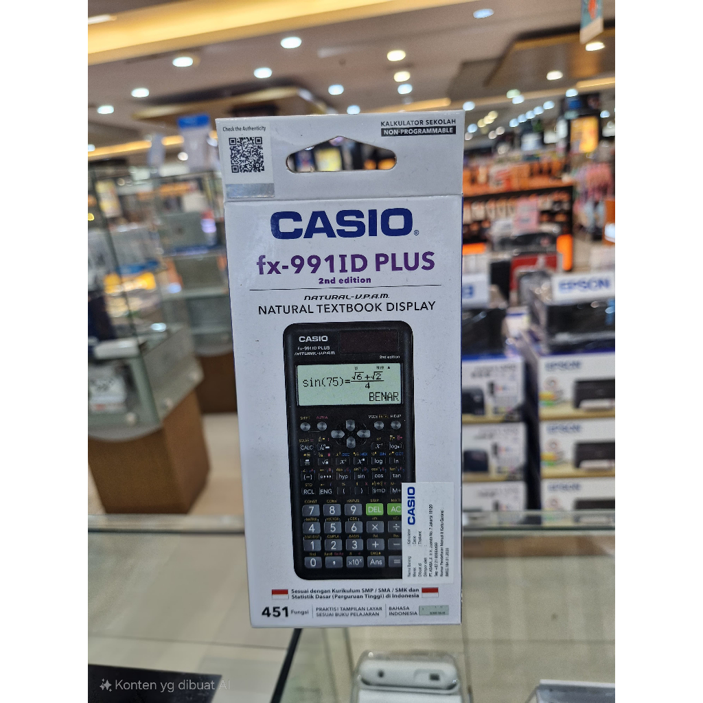 

Gramedia Karawaci - Xcom - Casio Kalkulator Scientific Fx-991 Id Plus 2