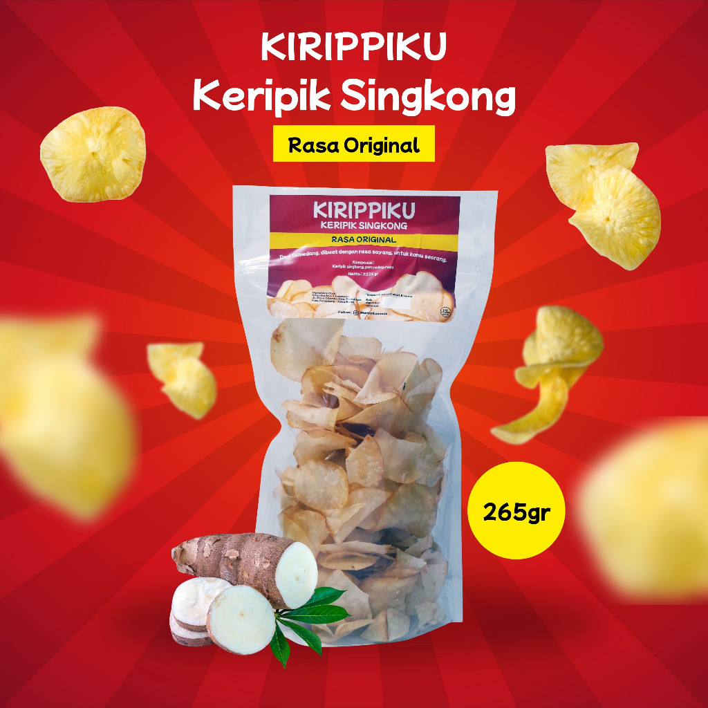 

Keripik Singkong Kirippiku Rasa Original Kemasan 265 gr