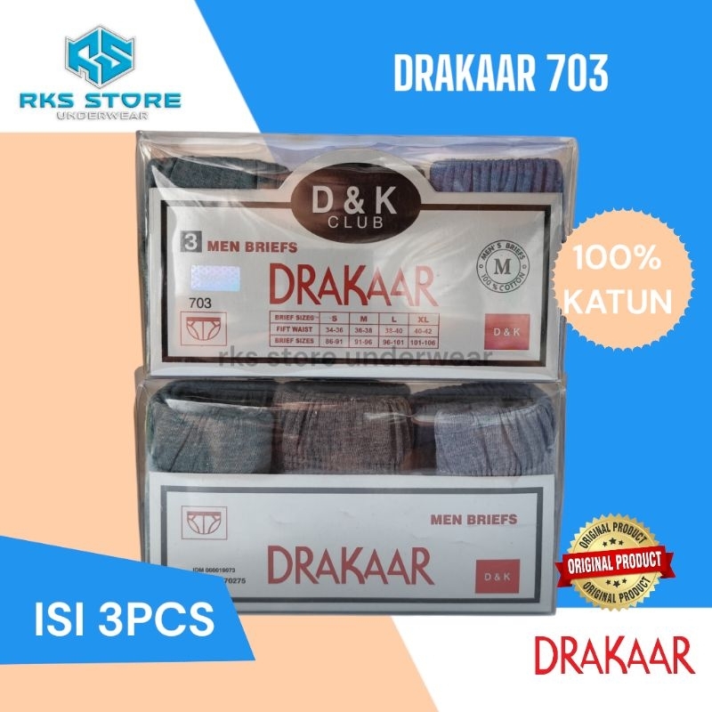 Celana dalam merk drakaar dakar celan dalam isi 3pcs