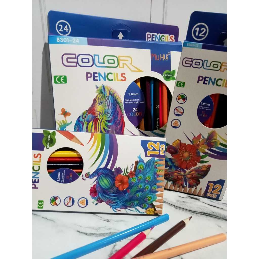 

PENSIL WARNA SET / PENCILS COLORS 12pcs / COLORS PENCILS 24pcs