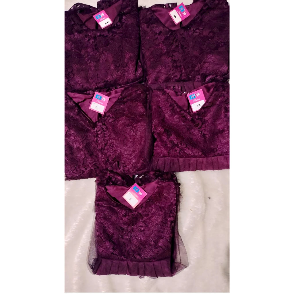 RB Dress Tutu Anak Perempuan / Dress Brukat Tutu Burgundy / Gaun Ultah Baju Pesta Anak 1-10 Tahun