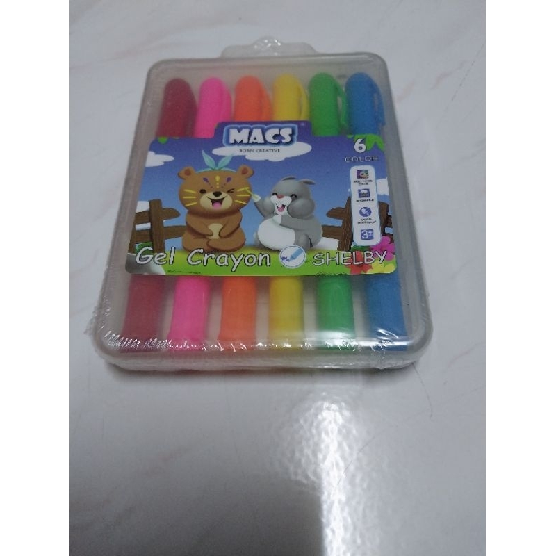 

GEL CRAYON 6 COLOR SHELBY MACS