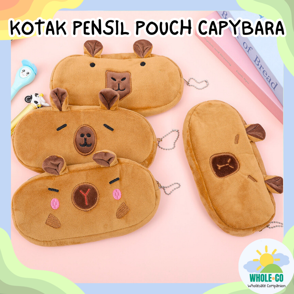 

Tempat Pensil Kain Pouch Capybara Premium Kotak Kapibara Cokelat Hewan Lucu Unik Imut Termurah Grosir Cod