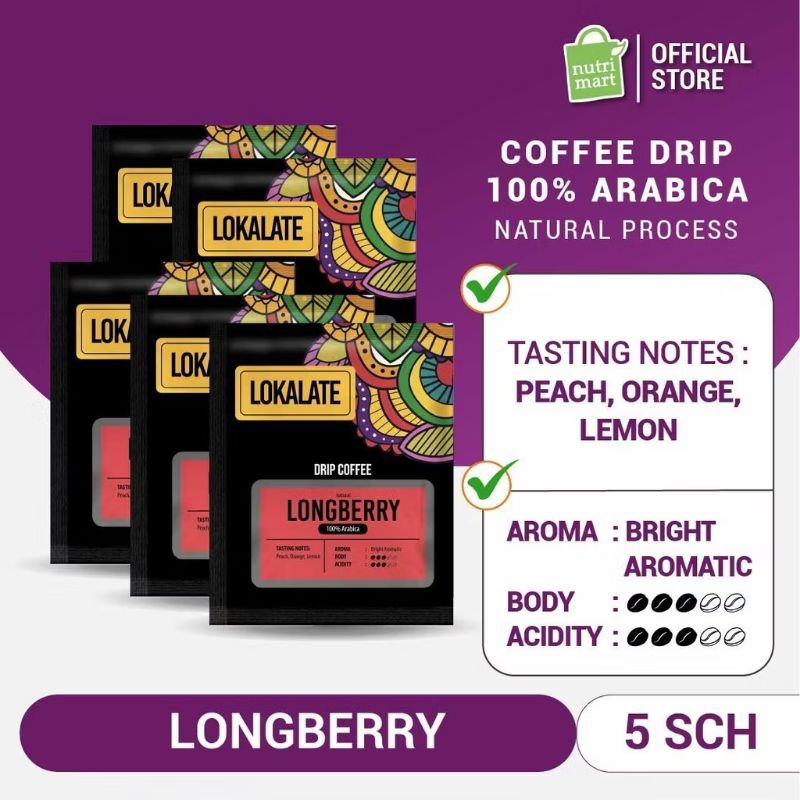 

Lokalate Longberry 5 Sachet Drip Coffee