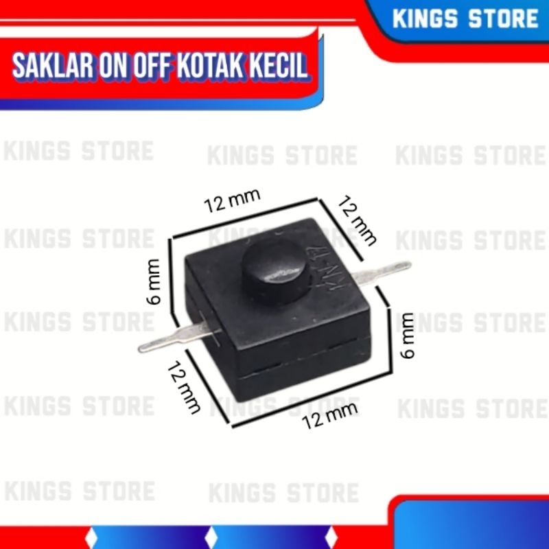 Saklar push on off senter 2 pin/switch on off kecil senter/Saklar 2 kaki elelctronik