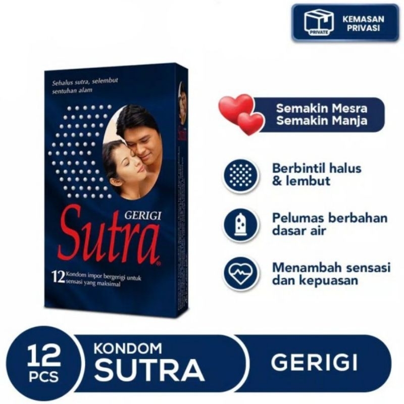 Kondom Sutra berGerigi 3 + 1 / Kondom Bergerigi Biru Import Standar Internasional