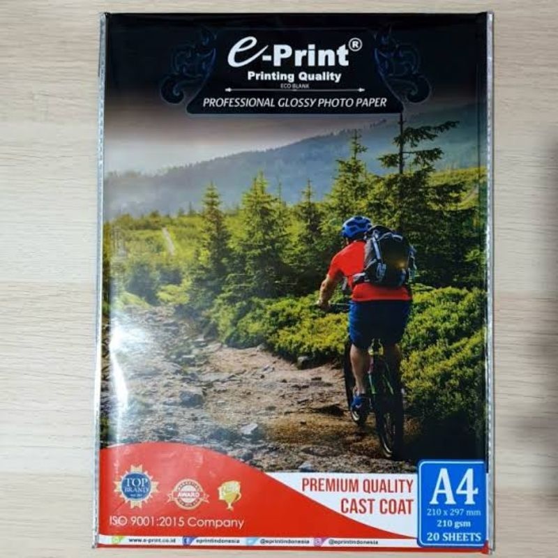 

Glossy Photo Paper Premium E-Print A4 210GSM 20 Lembar Kertas Glossy