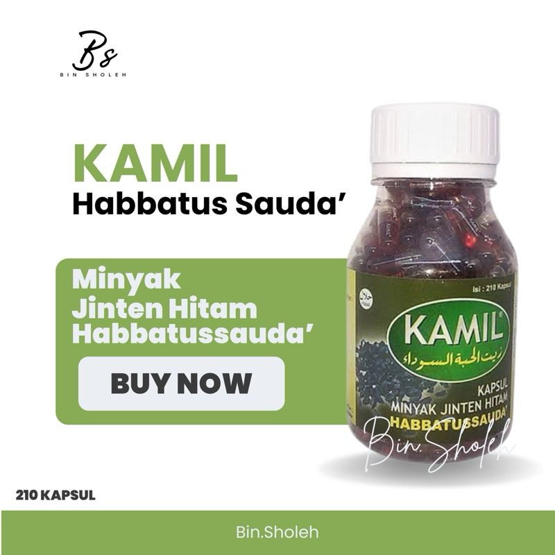 KAMIL MINYAK JINTAN HITAM 210 KAPSUL