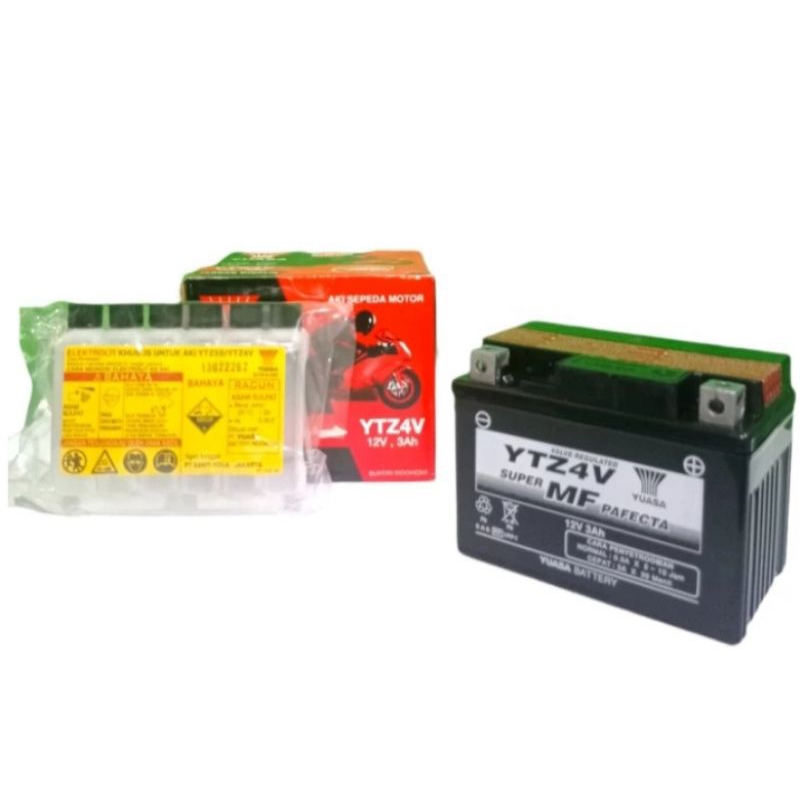 Aki Accu Motor Yamaha Mio GT/M3/J/Soul GT/Vixion/Soul Yuasa YTZ4V 3Ah