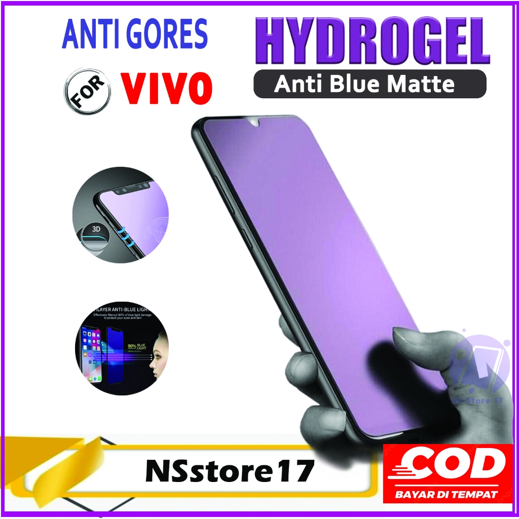 Anti Gores HYDROGEL ANTI BLUE MATTE For VIVO Y21 Y21a Y21e Y21s Y21t Y22 Y22s Screen Protector Jelly