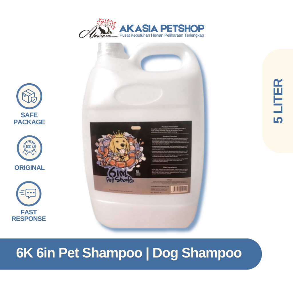 6K Series 6in1 Pet Shampoo 5 Liter | Shampoo Anjing | Shampo Grooming Anjing